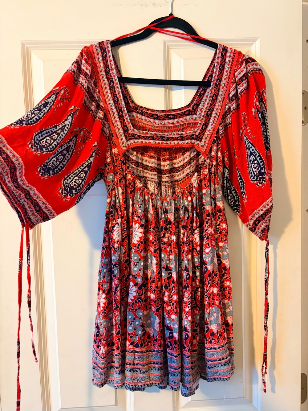 Free People Midsummer Nights Dream Mini Dress in Poppy Combo